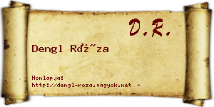 Dengl Róza névjegykártya